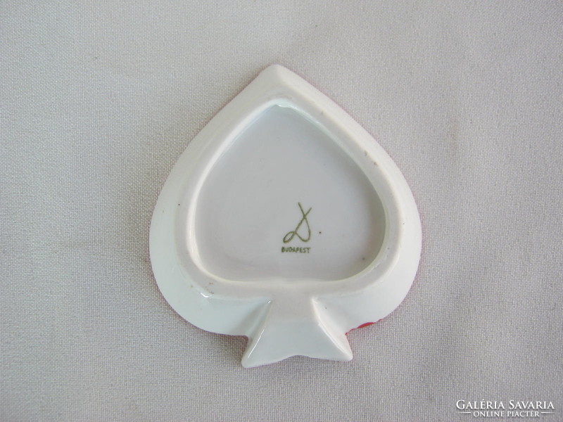 Drasche porcelán szív alakú hamutál hamutartó