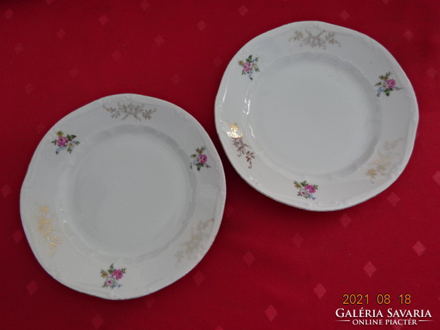 Német porcelán süteményes tányér, virágmintás.  2 db együtt eladó. Vanneki!