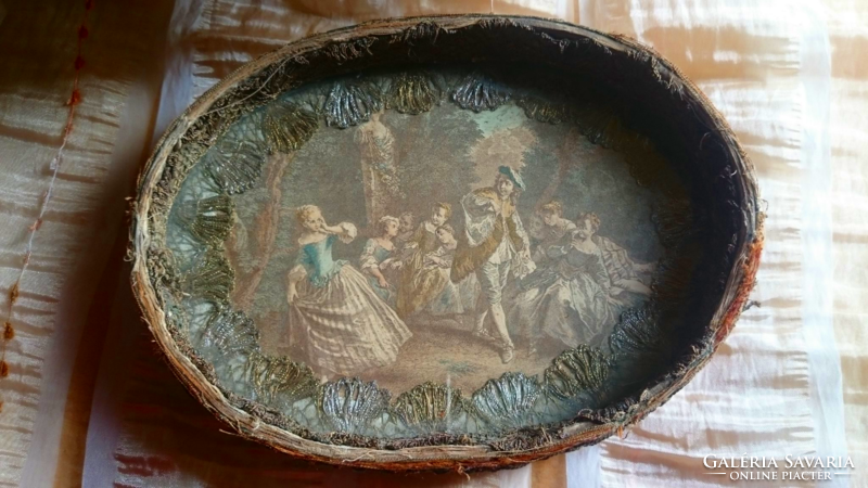 Antique, glazed handicraft holder