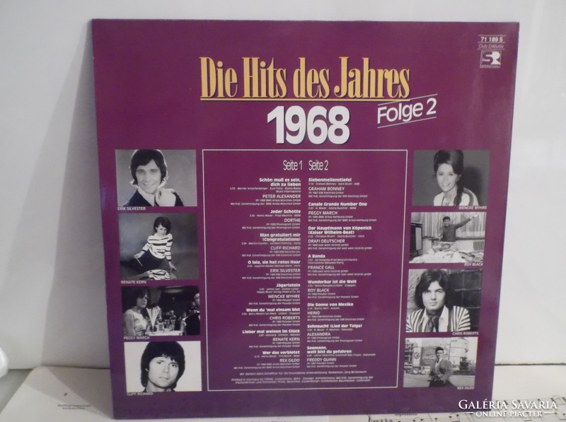 Vinyl record - super hits 1968 - German - perfect