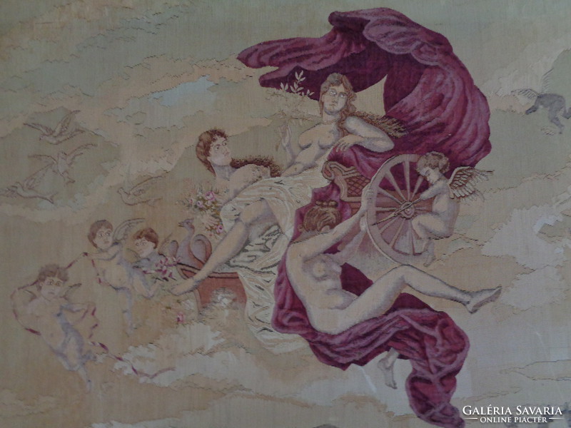 1898 Impressive marked putto - angel mural
