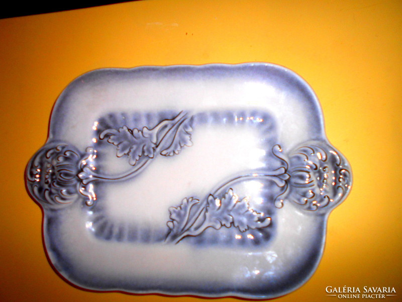 Porcelain faience dish with convex decoration 31.5 cm x 21.5 cm