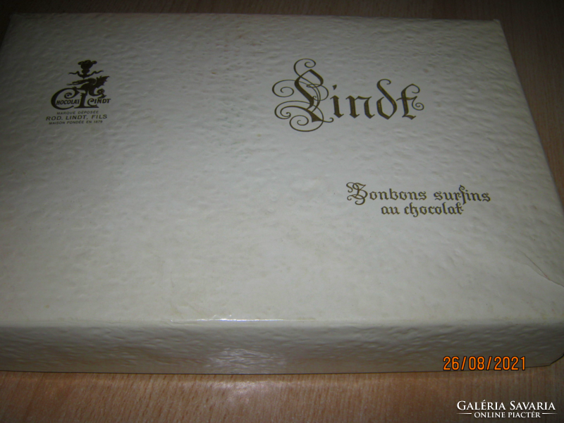 Old paper box with Lindt chocolates