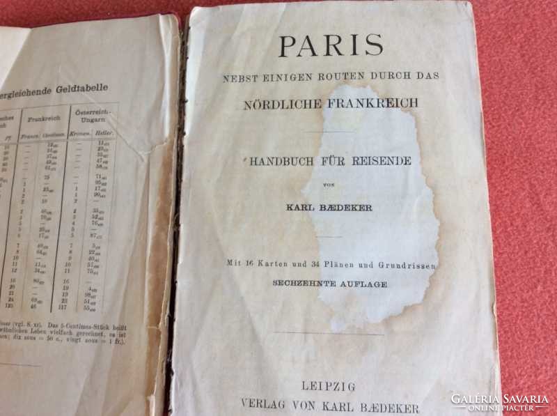 Utikönyv Párizs Bedeckertől 1905
