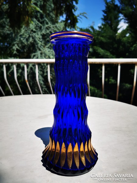 Walther&sohne cobalt blue glass vase