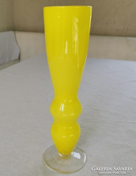 Üveg váza, retro, színes üveg