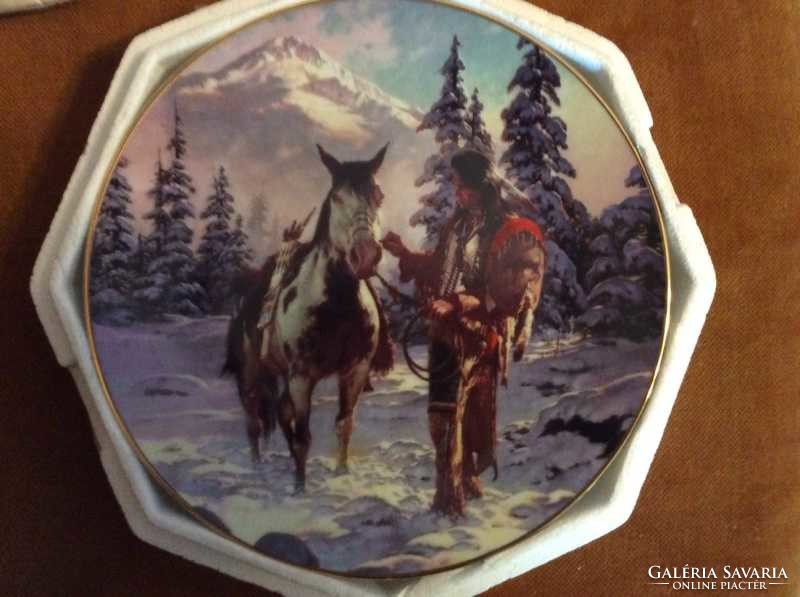 Native American porcelain plate, certified, certification