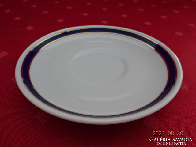 Alföldi porcelán kávéscsésze alátét, 5 mm kék csíkkal, átmérője 11,7 cm. Vanneki!