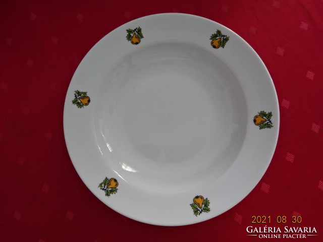 Zsolnay porcelain deep plate, pear pattern, diameter 22.5 cm. He has!