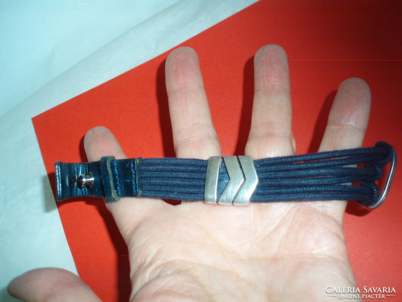 Vintage marc o polo silver fitting leather bracelet