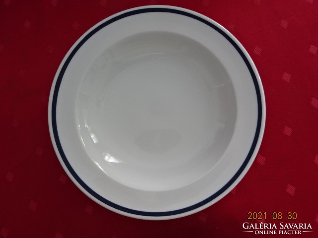 Alföldi porcelain, deep plate with blue stripes, diameter 22 cm. He has!