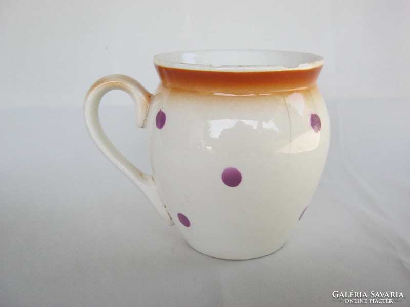 Granite ceramic polka dot mug with sour cream