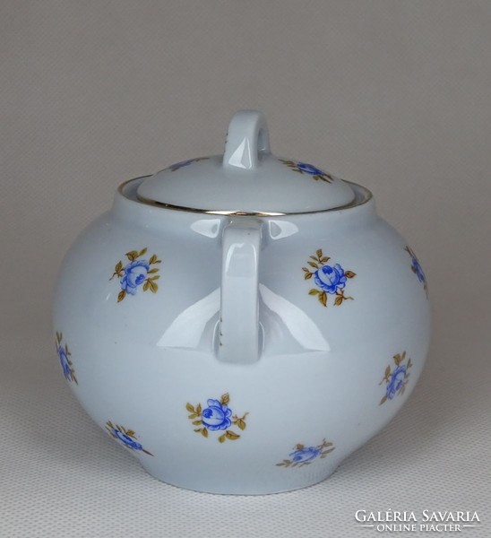 1F918 Régi Zsolnay virágmintás porcelán cukortartó bonbonier