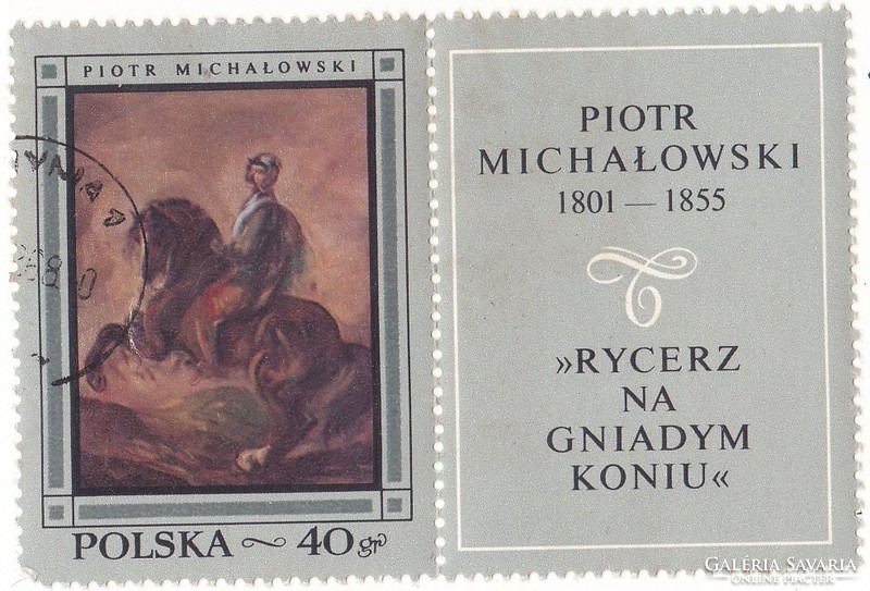 Lengyelország csatolt cimkés bélyeg 1968