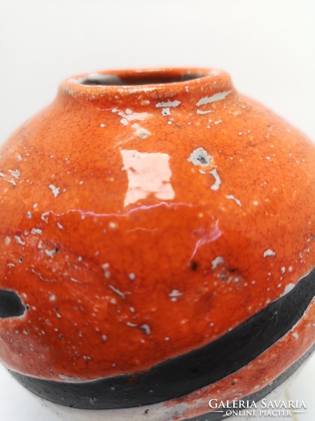 Gorka Lívia, jelzett, kerámia váza, 13cm - 05407