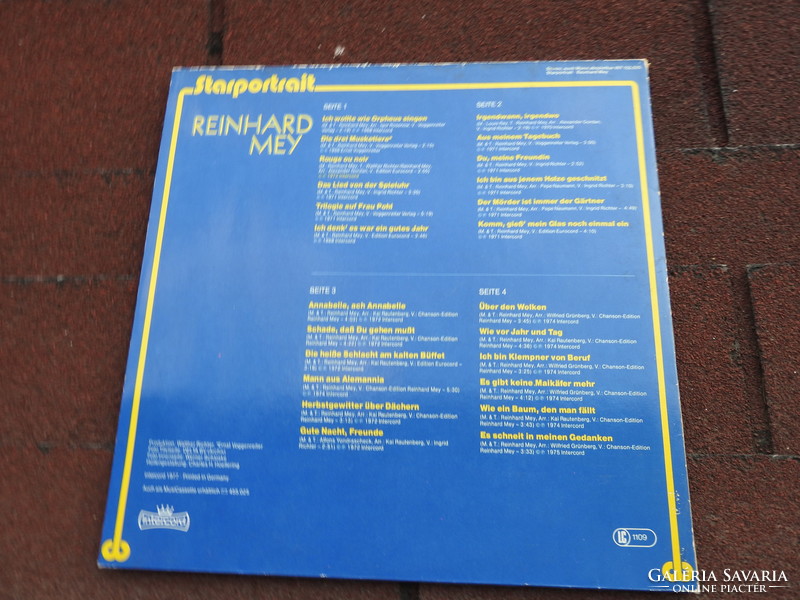 LP BAKELIT LEMEZ  Reinhard Mey - dupla lemez !