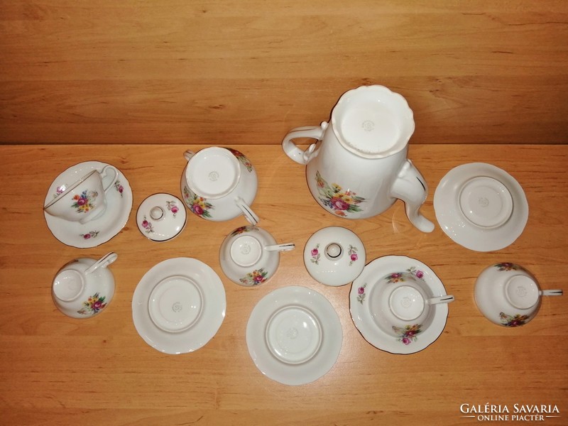 Marked Czechoslovak porcelain coffee set for 5 people (f-1)