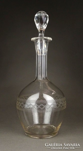 1F968 Régi maratott francia dugós italos üveg kínáló 30.5 cm