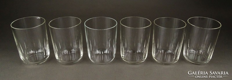 1F962 old polished glass cup set of 6 pieces
