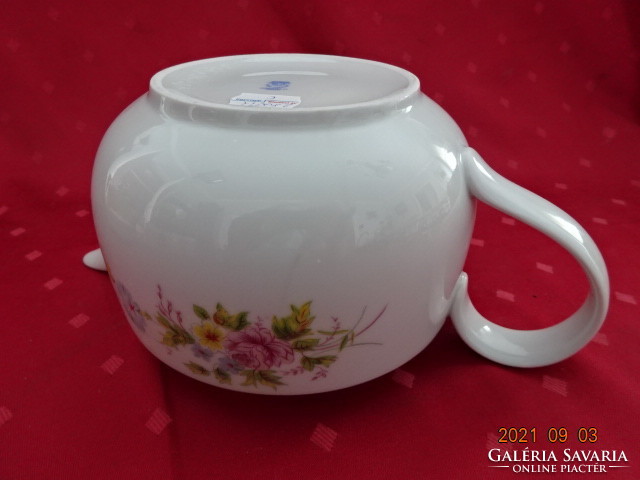 Alföldi porcelán teáskanna, tavaszi virágmintás, átmérője 16 cm. Vanneki!