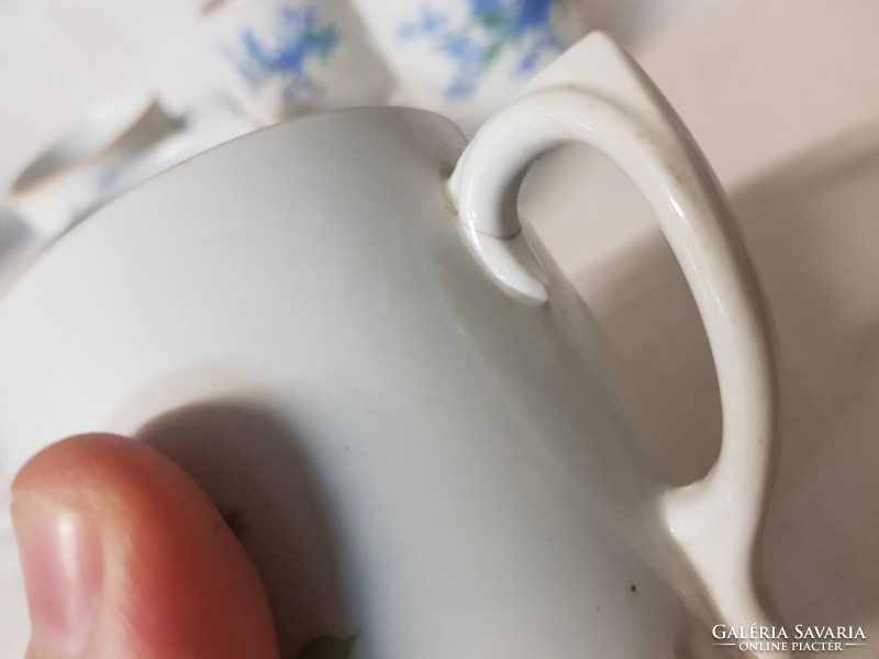 Old zsolnay forget-me-not patterned mugs