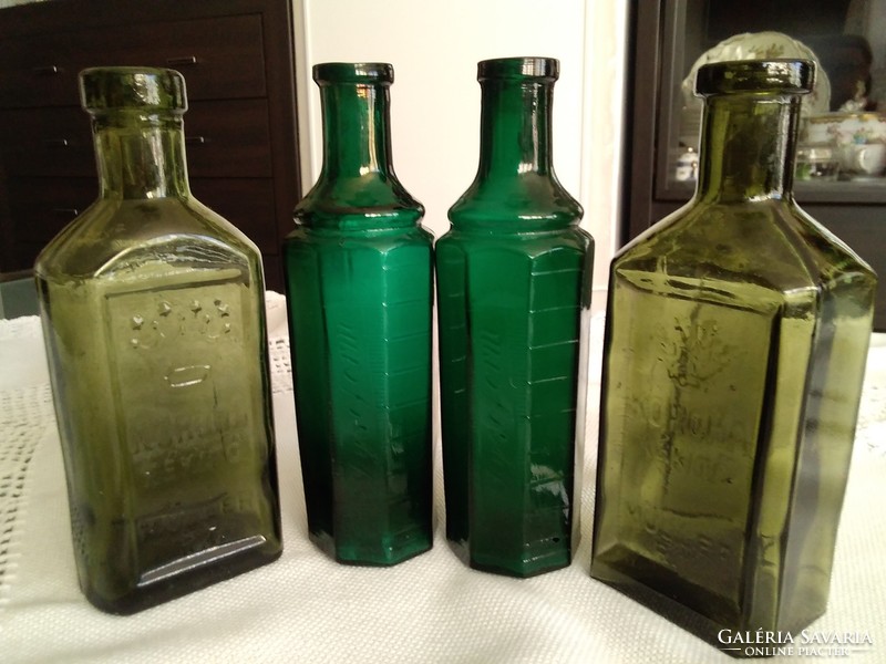 Üveg gyűjtőknek! Lysoform zöld katonai fertőtlenítős és a háziasszonyok kékitője a régmúlból!