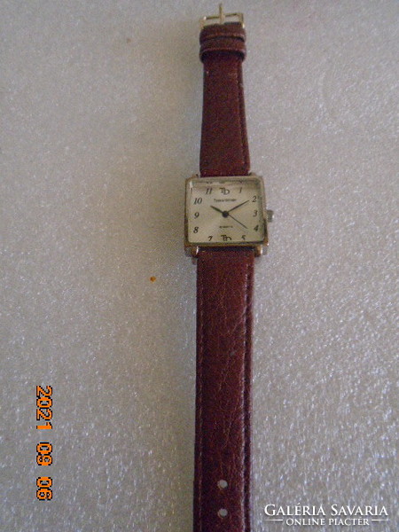 Nice art deco Japanese unixes watch with new leather strap I give 2x3 cm