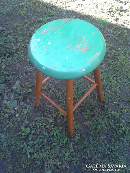 Green-top, wooden seat, chair, 3 pieces, for renovation! I discounted it!