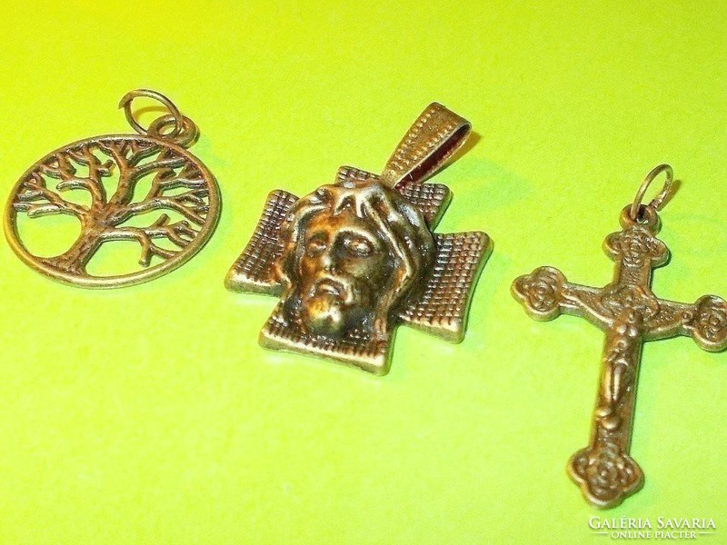 Religious Jesus - cross - tree of life pendant pack of 3 pieces