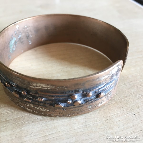 János Percz-marked-bracelet-bronze with traces of silver plating-