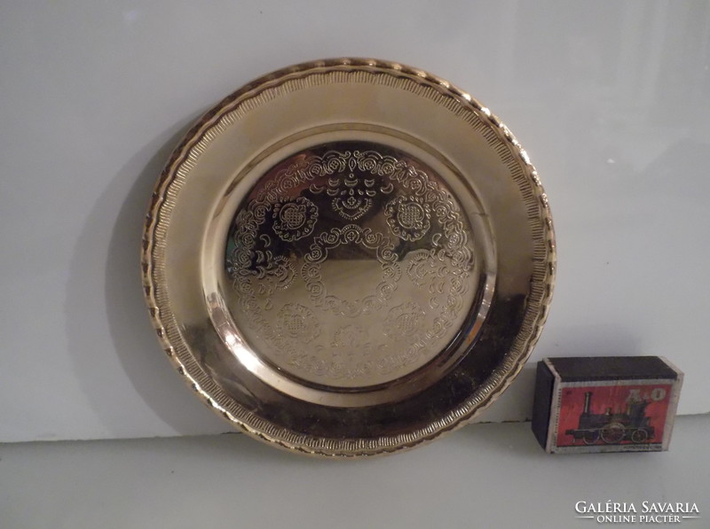 Marked - gilded - engraved - 16 cm - tray - flawless