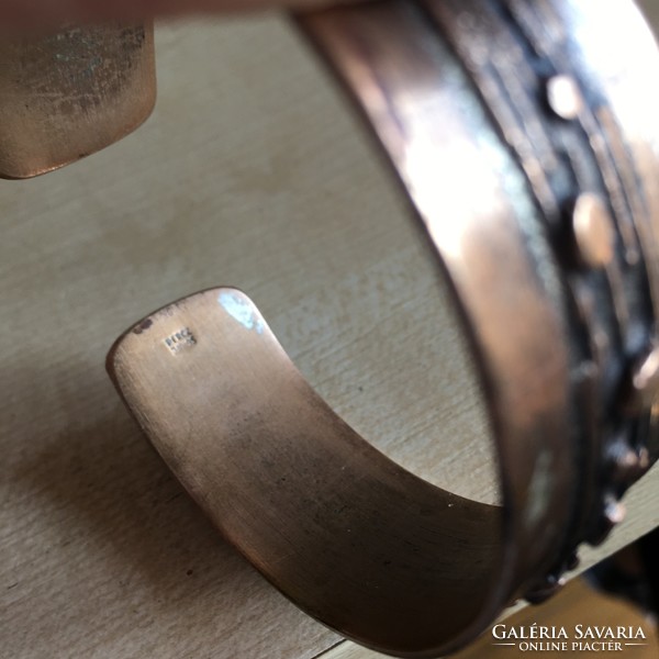 János Percz-marked-bracelet-bronze with traces of silver plating-