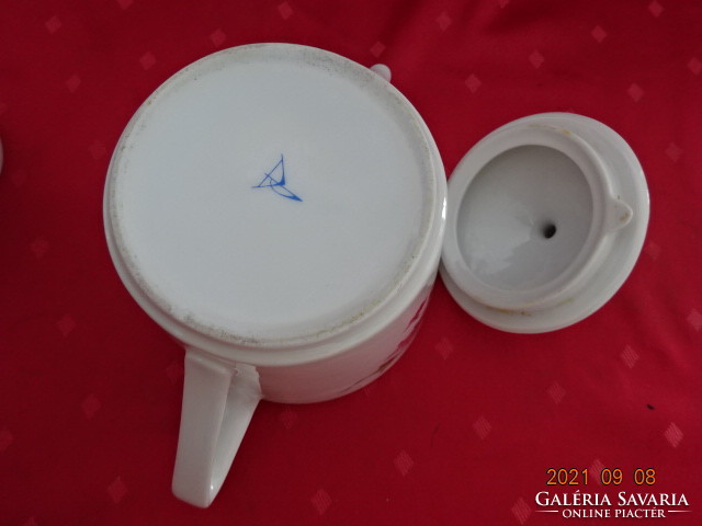 Great Plain porcelain teapot with cyclamen flower, height 17 cm. He has!
