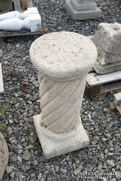 Carved garden pedestal, column, flowerpot