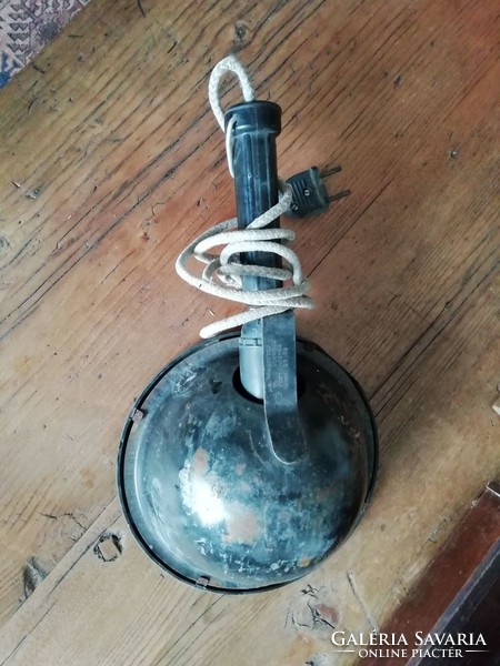 Glass lamp, old lamp with original socket and cord