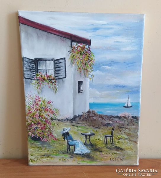 (K) beautiful painting for sale lonely idyll 30x40 cm