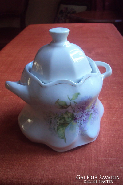 Very beautiful hydrangea pattern, Art Nouveau sugar bowl.