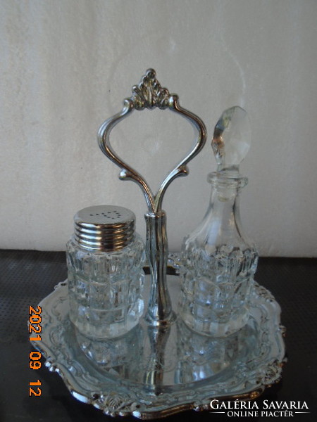 Art deco oily or vinegar + salt squeezing bottle offering holder in beautiful condition