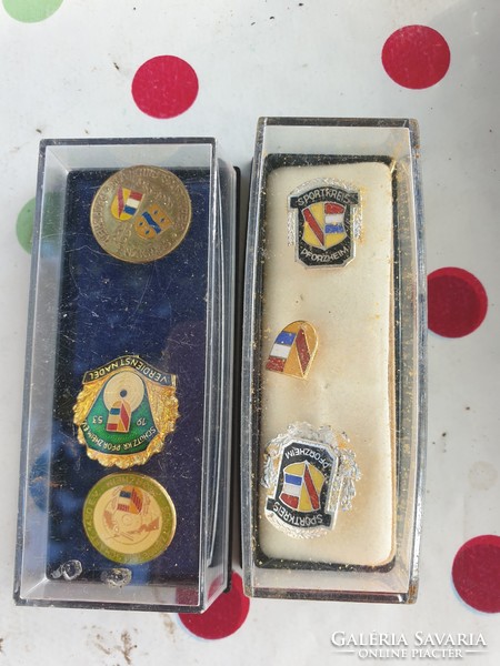 Old badge in a gift box for sale! 2 Boxes