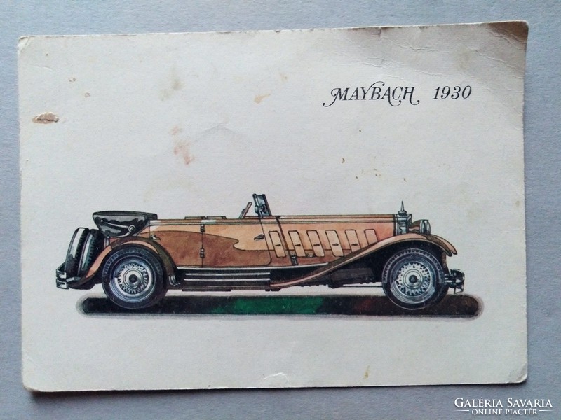 Töreky Ferenc Maybach 1930 postatiszta képeslap, 1980 körül