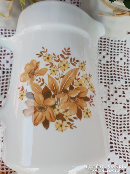 Gyönyörű békebeli ritka mintás Alföldi virágos kancsó porcelán Nosztalgia Gyűjtői falusi
