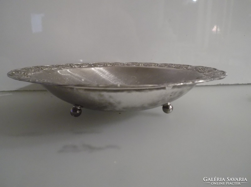 Bowl - silver-plated - embossed - thick - 19 x 4 cm - German - flawless