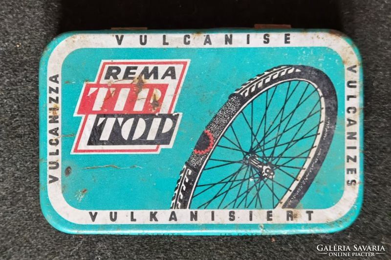Old rema tip top bicycle rubber glue metal box