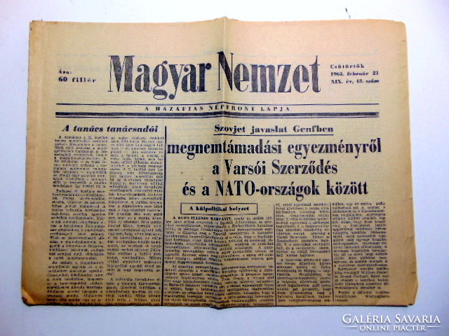 1963 február 21  /  Magyar Nemzet  /  50 éves lettem :-) Ssz.:  19282