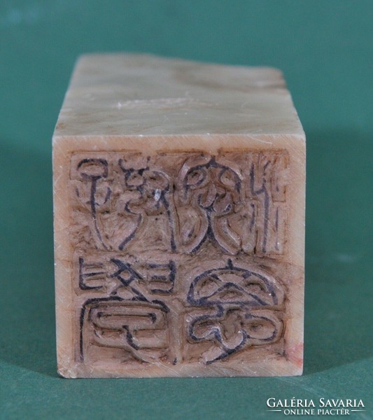 Antik kínai szappankőből faragott bélyegző