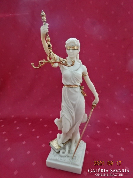 Justitia, az igazság Istennője alabástrom szobor, magassága 32,5 cm. Vanneki!
