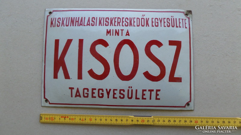Enamel sign, Kisos kiskunhalas sign board