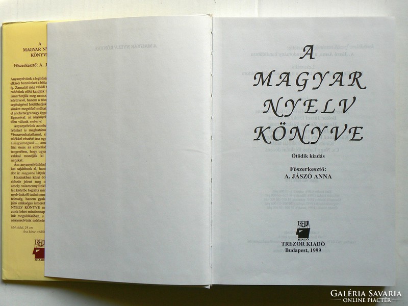 The book of the Hungarian language, the. Anna Jászó 1999, book in good condition
