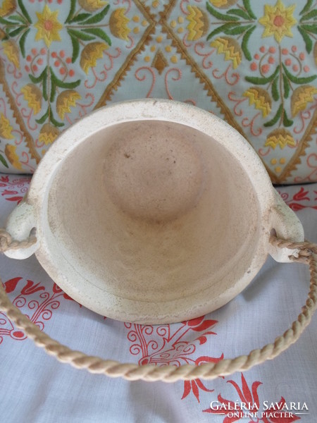 Retro ceramic bowl 8. (Butter color, with ears)