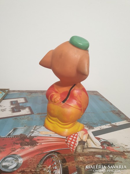 Old piggy rubber figurine